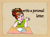 How to write a personal letter
