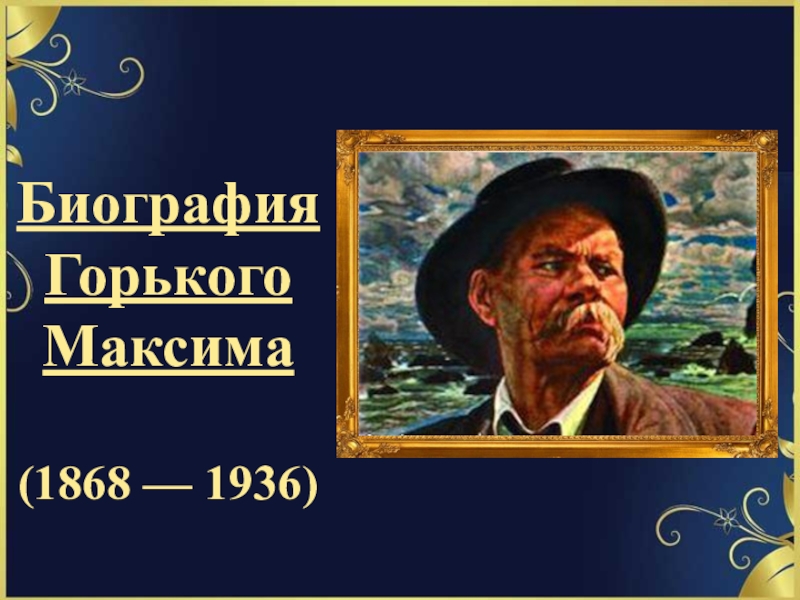 Презентация Биография Горького Максима (1868 — 1936)