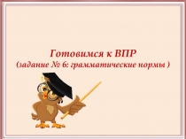 Готовимся к ВПР (задание № 6: грамматические нормы )