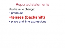 Reported statements