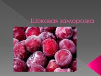 Шоковая заморозка
