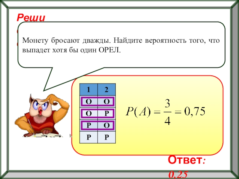 8 3 4 0 ответ. Монету бросают дважды. Найдите вероятность. Как найти вероятность. Как искать вероятность.