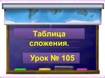 Таблица сложения.
Урок № 105