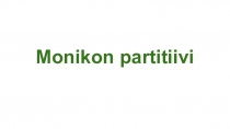 Monikon partitiivi