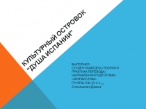 КУЛЬТУРНЫЙ ОСТРОВОК “ДУША ИСПАНИИ”