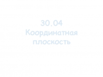 30.04
Координатная
плоскость