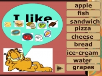 water
grapes
ice-cream
bread
cheese
pizza
sandwich
fish
apple
I like
go