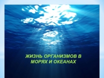 ЖИЗНЬ ОРГАНИЗМОВ В
МОРЯХ И ОКЕАНАХ