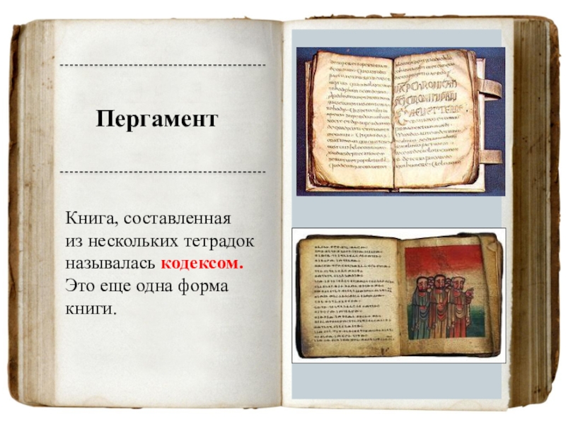 Название составляющих книги. Пергамент книга. Кодекс форма книги. Форма книги из пергамента. История книги.