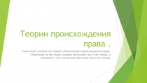 Теории происхождения права