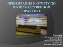 Презентация к отчету по производственной практике