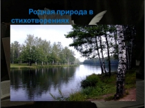 Родная природа в стихотворениях
русских поэтов XX века