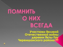 ПОМНИТЬ О НИХ ВСЕГДА