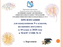 Управление образования
Администрации города Березники
МУНИЦИПАЛЬНОЕ