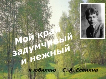 Мой край задумчивый и нежный
