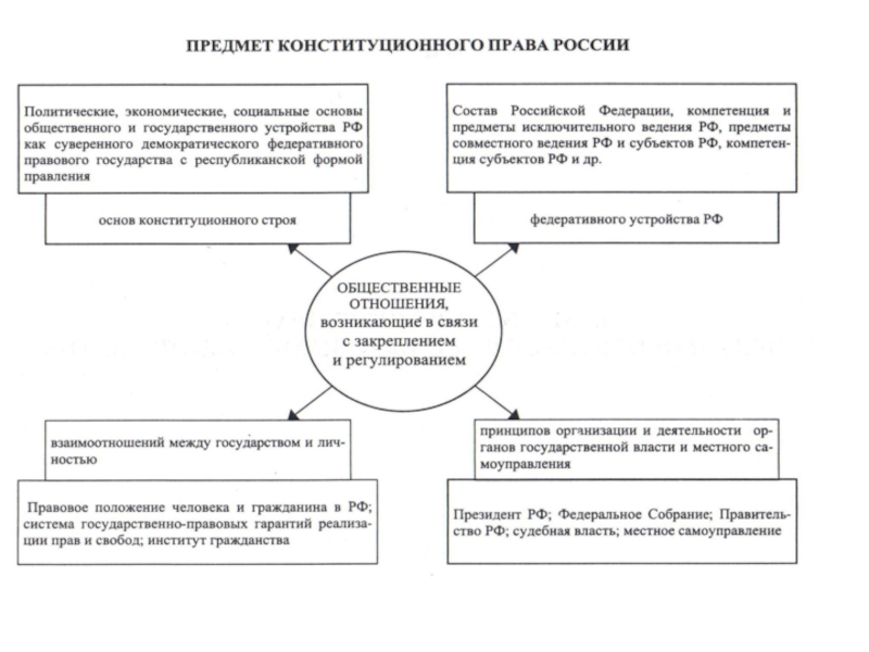 Конституционное право как ведущая отрасль российского права план