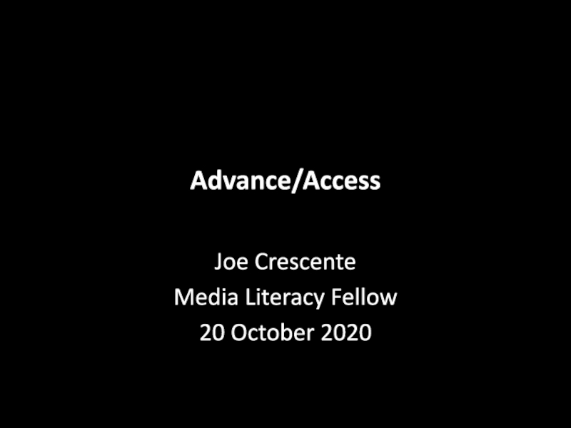 Advance/Access