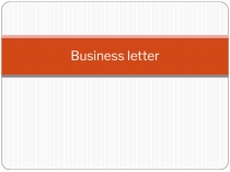 Business letter
