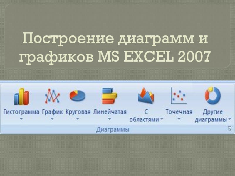 Построение диаграмм и графиков MS EXCEL 2007