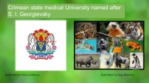 Crimean state medical University named after S. I. Georgievsky
Submitted by