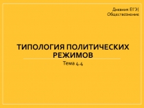 Типология политических режимов