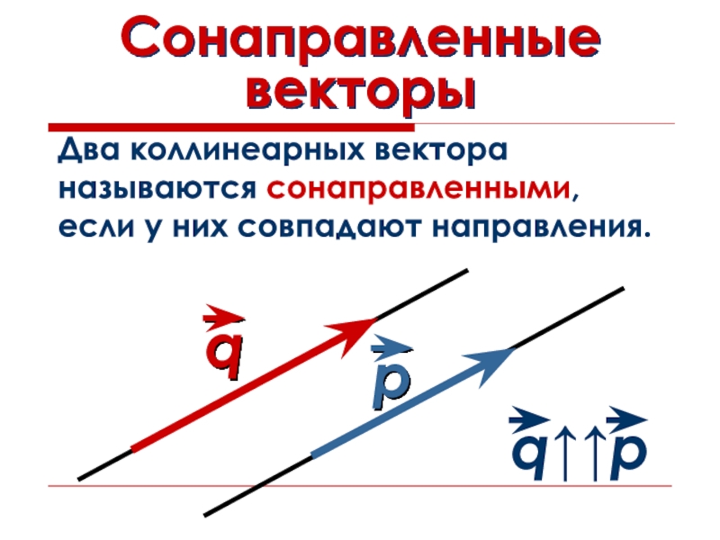 Два вектора направляющие. Два коллинеарных не сонаправленных вектора называются. Векторы называются сонаправленными если их совпадают. Сонаправленные векторы. Сонапраленные вектора.