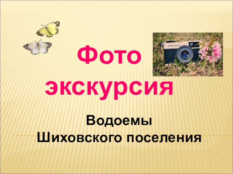 Презентация Фото экскурсия
Водоемы
Шиховского поселения