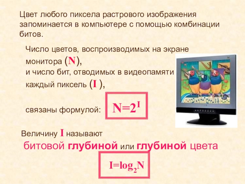 Объем изображения в информатике. Формула растрового изображения в информатике. Формулы по информатике растровое изображение. Количество цветов воспроизводимых на экране. Растровое изображение формула.