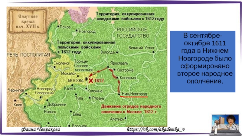 Карта народного ополчения 1612