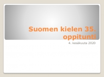 Suomen kielen 35. oppitunti