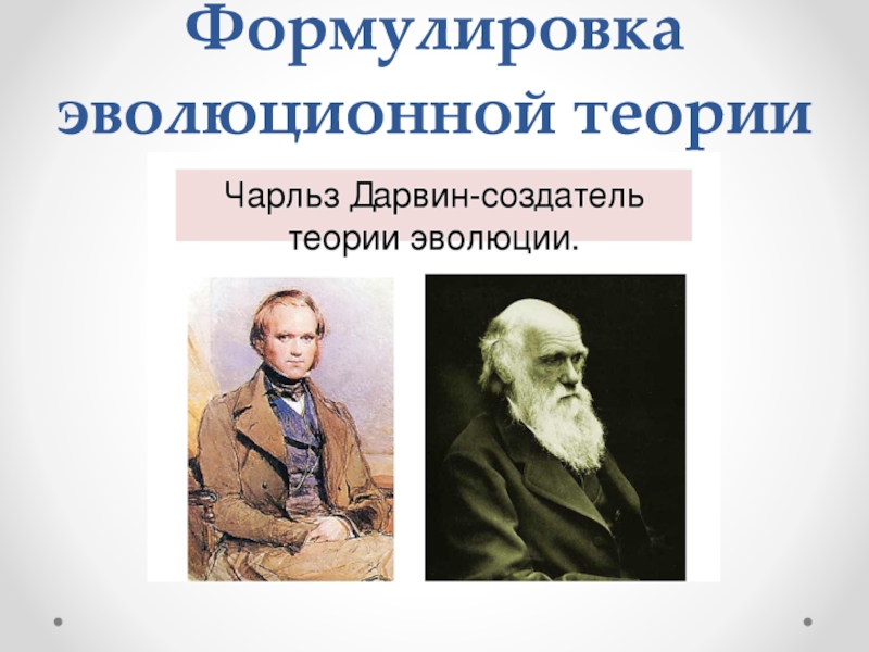 Эволюционное учение. Автор теории эволюции. Современная теория эволюции.