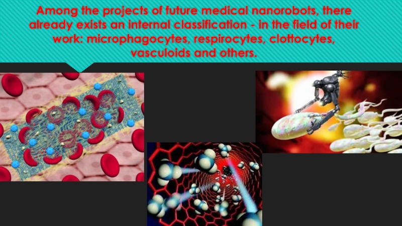 Among the projects of future medical nanorobots, there already exists an internal classification - in the field