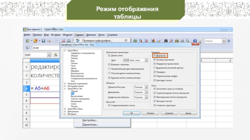 Перечислите режимы работы электронных таблиц. Режимы просмотра таблицы. Режимы работы электронных таблиц. Режим отображения электронной таблицы. Режимы формирования электронных таблиц.