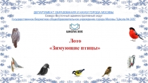 Лото
Зимующие птицы
ДЕПАРТАМЕНТ ОБРАЗОВАНИЯ И НАУКИ ГОРОДА