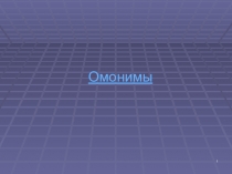 Омонимы