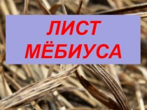 ЛИСТ МЁБИУСА