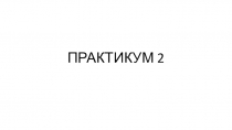ПРАКТИКУМ 2