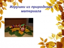Игрушки из природного материала