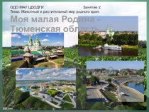 Моя малая Родина - Тюменская область
ОДО МАУ ЦДОДГИ Занятие 2
Тема: Животный и