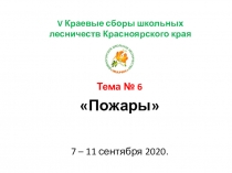 V Краевые сборы школьных лесничеств Красноярского края