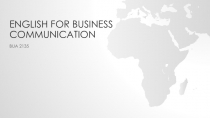 English for business communication