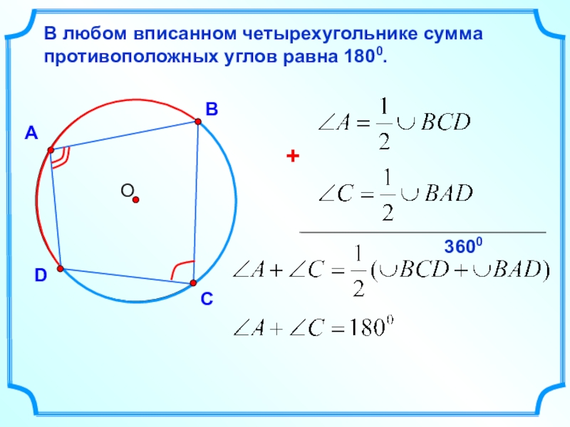 Описанная окружность 8 класс атанасян презентация