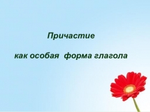 Причастие
как особая форма глагола