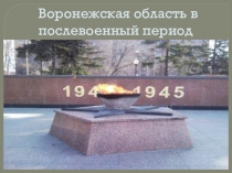 Воронежская область в послевоенный период