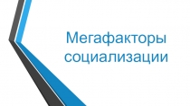 Мегафакторы социализации