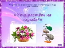 Интерактивная дидактическая игра по окружающему миру для 1 класса