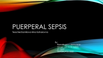 Puerperal sepsis