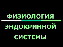ФИЗИОЛОГИЯ ЭНДОКРИННОЙ СИСТЕМЫ