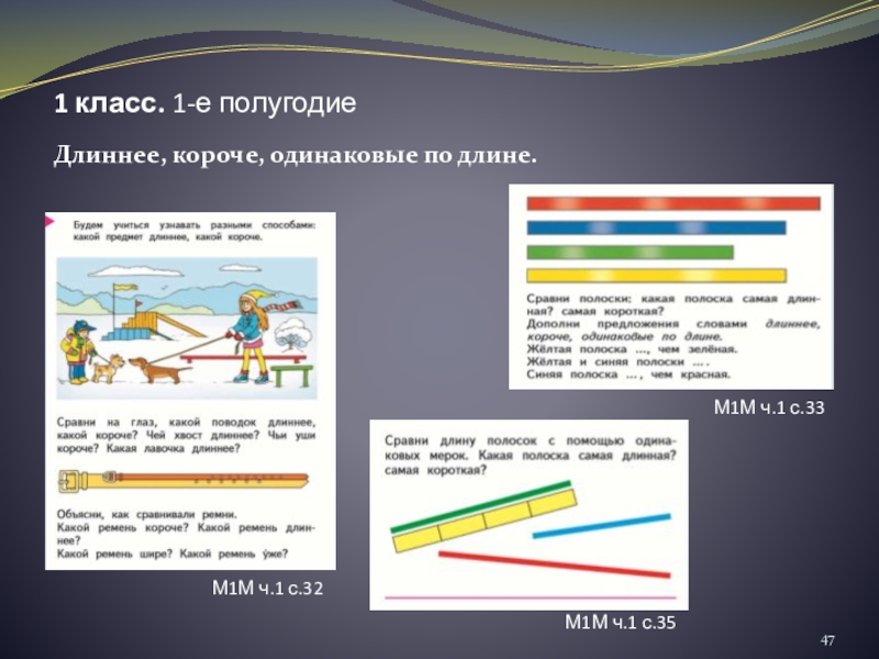 Конспект длиннее короче одинаковые по длине презентация 1 класс школа россии