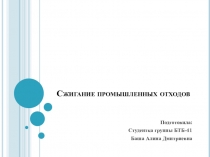 Сжигание промышленных отходов